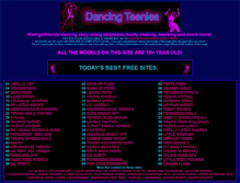 Tablet Screenshot of dancingteenies.com